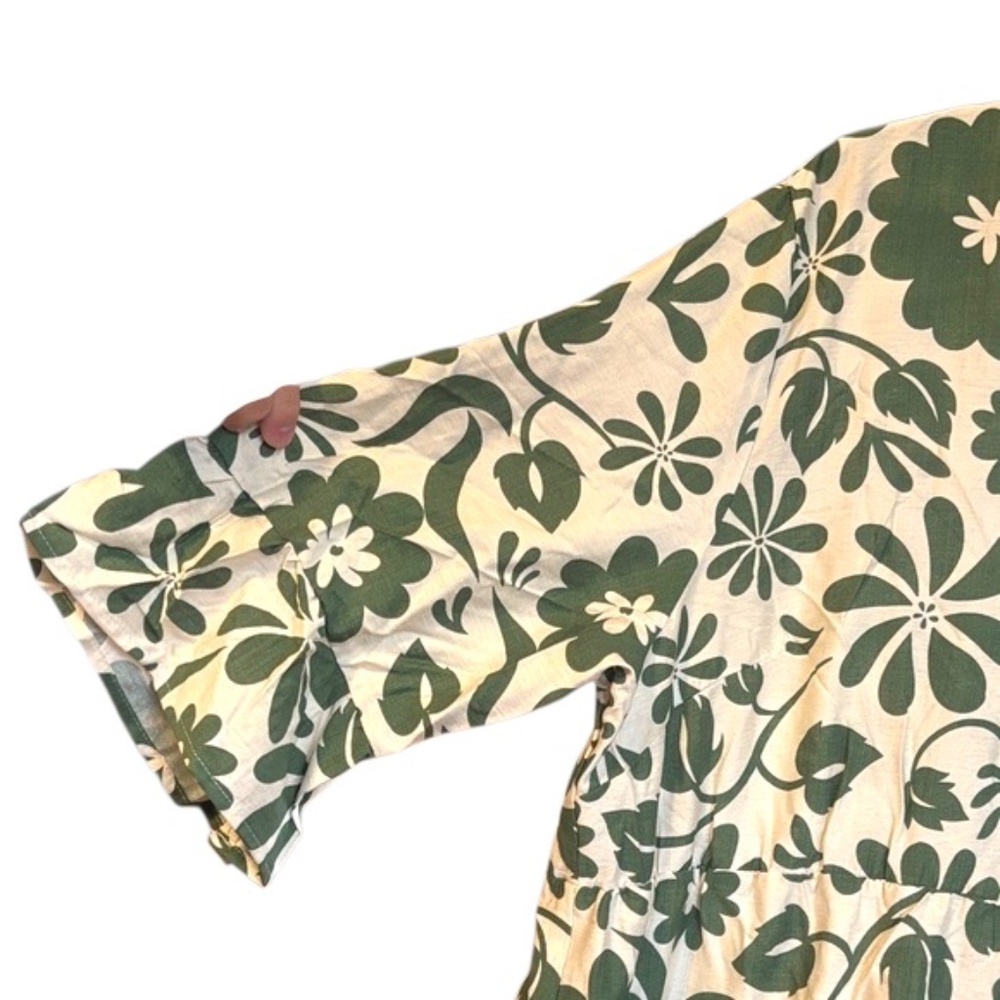 SHEIN Curve Green White Floral Women’s 4XL Maxi Dress New Without Tags - Picture 7 of 7